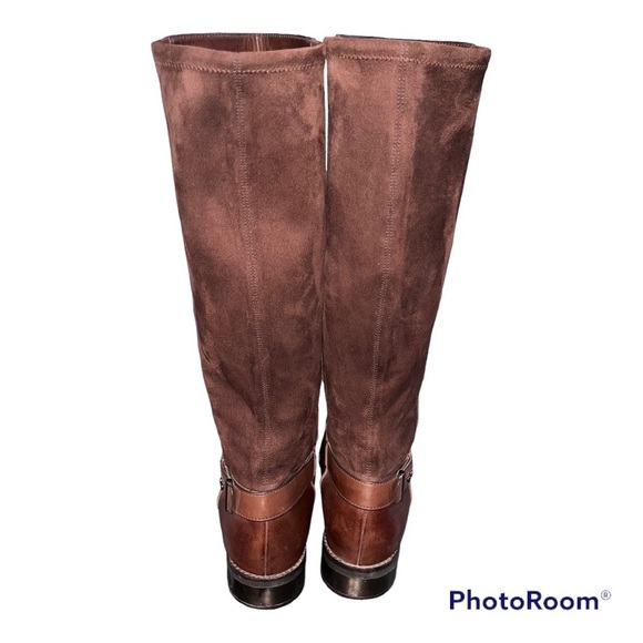 Cole Haan Brown Leather Adler Tall Riding Boots - Picture 5 of 7